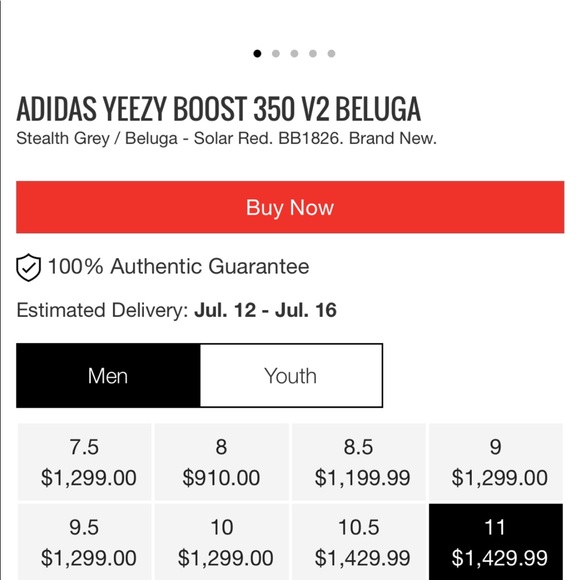 ADIDAS YEEZY BOOST 350 V2 BELUGA